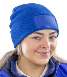 Result Recycled Double Knit Printers Beanie RC927 - RC927 Royal Blue Model