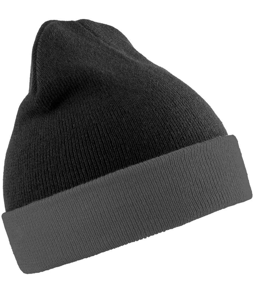 Result Recycled Compass Beanie RC930 - Black/Grey