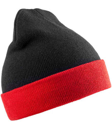 Result Recycled Compass Beanie RC930 - Black/Red