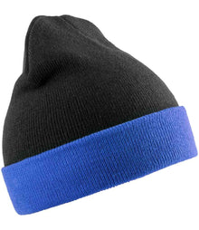 Result Recycled Compass Beanie RC930 - Black/Royal Blue