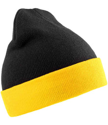 Result Recycled Compass Beanie RC930 - Black/Yellow