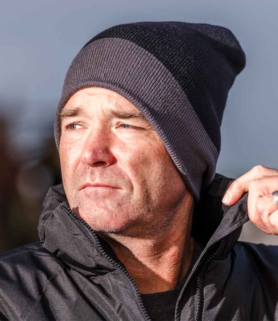 Result Recycled Compass Beanie RC930 - RC930 Black/Grey Model