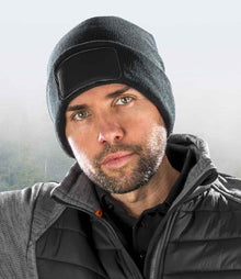 Result Recycled Thinsulate™ Printers Beanie RC934 - RC934 Black Model