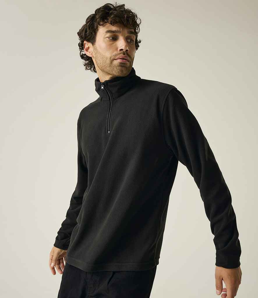 Regatta Zip Neck Micro Fleece RG134 - RG134 Black Model