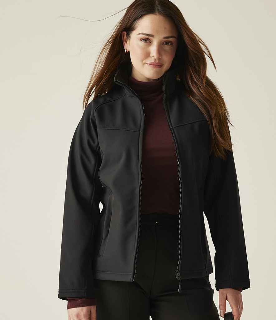Regatta Ladies Uproar Soft Shell Jacket RG151 - RG151 Black/Black Lining Model