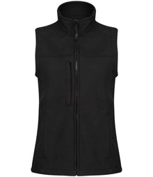 Regatta Ladies Flux Soft Shell Bodywarmer RG155 - Black/Black