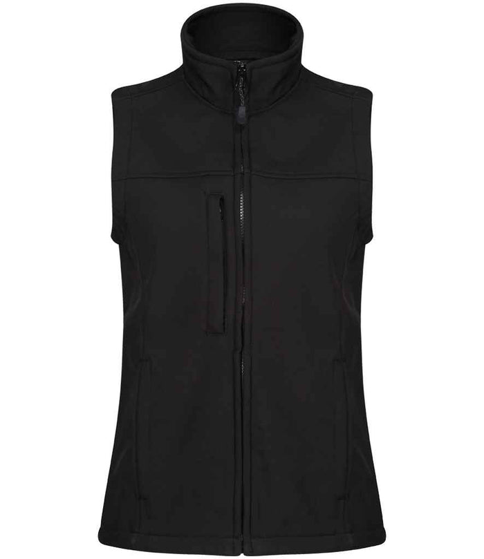 Regatta Ladies Flux Soft Shell Bodywarmer RG155 - Black/Black