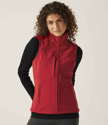 Regatta Ladies Flux Soft Shell Bodywarmer RG155 - RG155 Classic Red/Seal Grey Model