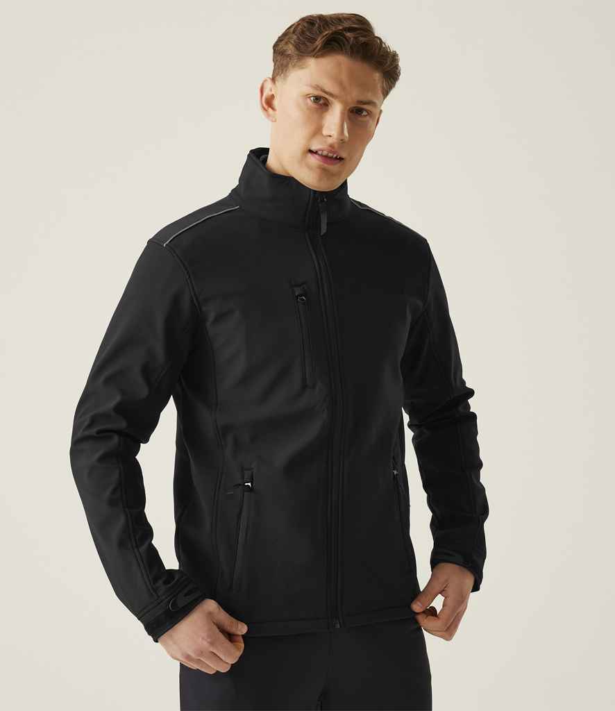 Regatta Sandstorm Soft Shell Workwear Jacket RG158 - RG158 Black/Black Model