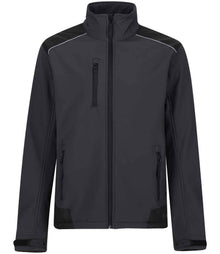Regatta Sandstorm Soft Shell Workwear Jacket RG158 - Seal Grey/Black
