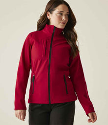Regatta Ladies Octagon II Soft Shell Jacket RG192 - RG192 Classic Red/Black Model