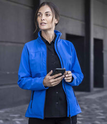 Regatta Ladies Octagon II Soft Shell Jacket RG192 - RG192 Oxford Blue/Black Model