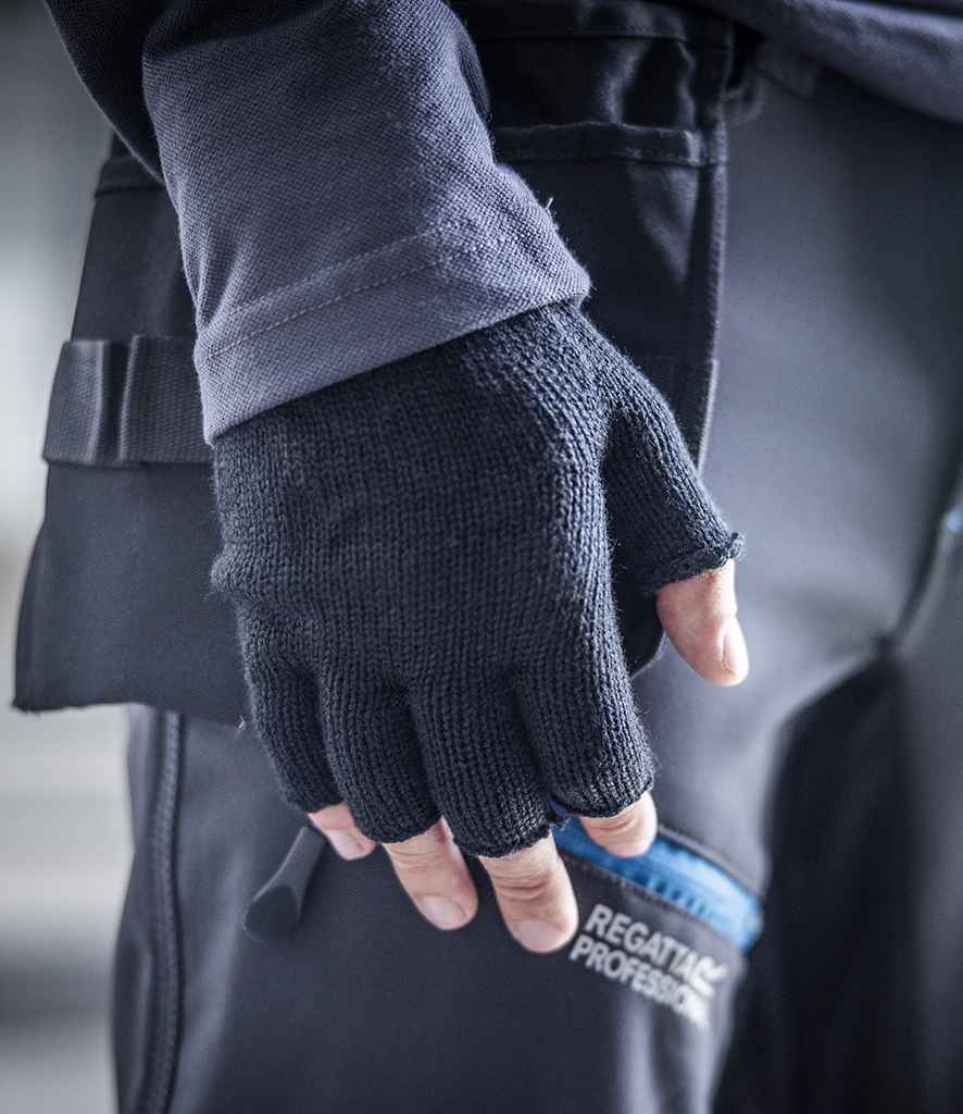 Regatta Fingerless Mitts RG202 - RG202 Black Model