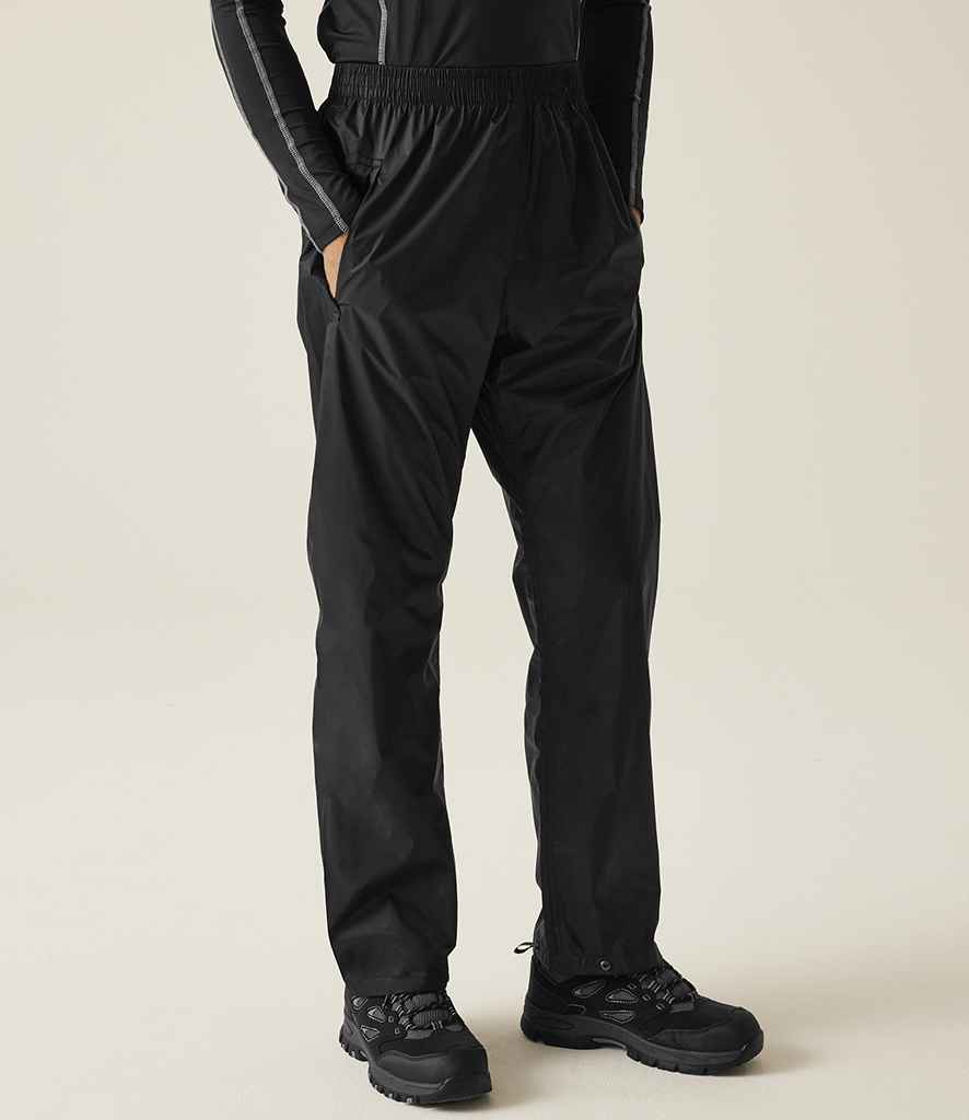 Regatta Pro Packaway Waterproof Breathable Overtrousers RG214 - RG214 Black Model