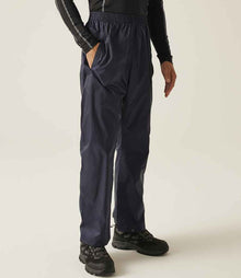 Regatta Pro Packaway Waterproof Breathable Overtrousers RG214 - RG214 Navy Model