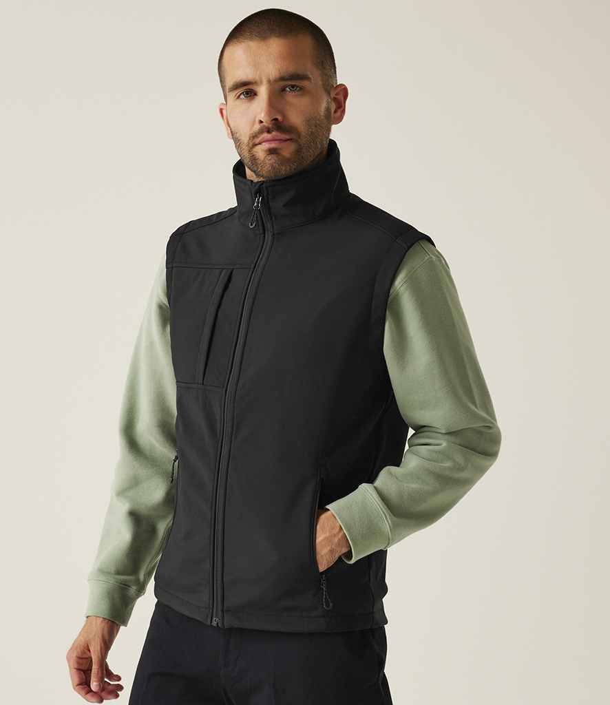 Regatta Octagon II Printable Soft Shell Bodywarmer RG215 - RG215 Black/Black Model