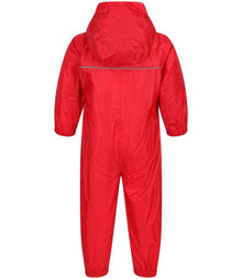 Regatta Kids Paddle Rain Suit RG252 - RG252 Classic Red Back