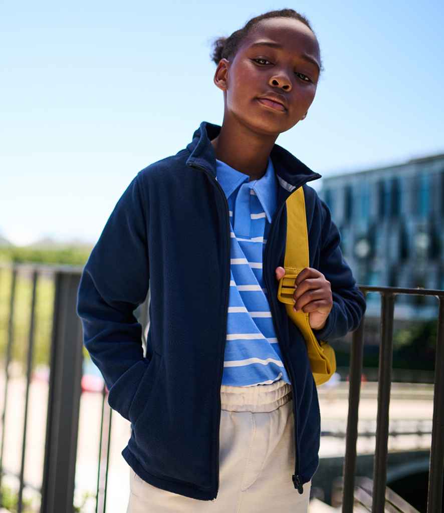 Regatta Kids Brigade II Micro Fleece Jacket RG258 - RG258 Navy Model
