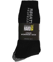 Regatta 3 Pack Workwear Socks RG287 - RG287 Black Detail