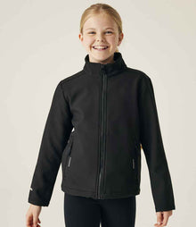 Regatta Kids Ablaze Soft Shell Jacket RG330 - RG330 Black/Black Model
