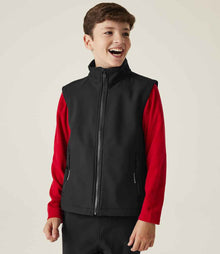 Regatta Kids Ablaze Soft Shell Bodywarmer RG331 - RG331 Black/Black Model