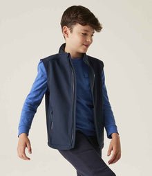 Regatta Kids Ablaze Soft Shell Bodywarmer RG331 - RG331 Navy/Navy Model