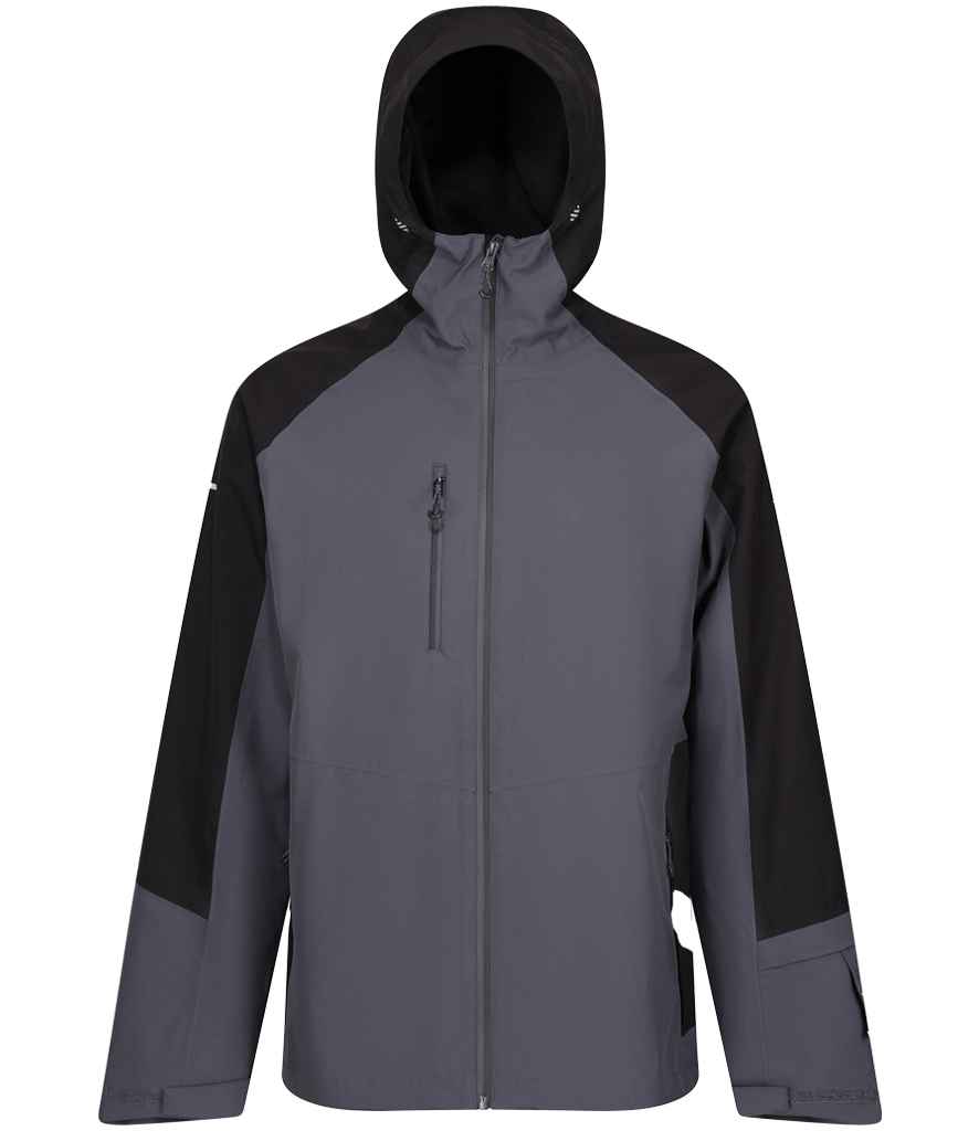 Regatta X-Pro Beacon Brite Light Waterproof Shell Jacket RG348 - Seal Grey/Black