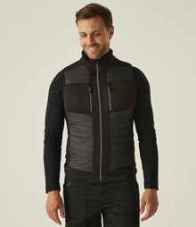 Regatta E-Volve Unisex Thermal Hybrid Bodywarmer RG381 - RG381 Ash/Black Model