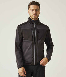 Regatta E-Volve Unisex Knit Effect Midlayer Top RG382 - RG382 Ash/Black Model