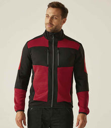Regatta E-Volve Unisex Knit Effect Midlayer Top RG382 - RG382 Classic Red/Black Model