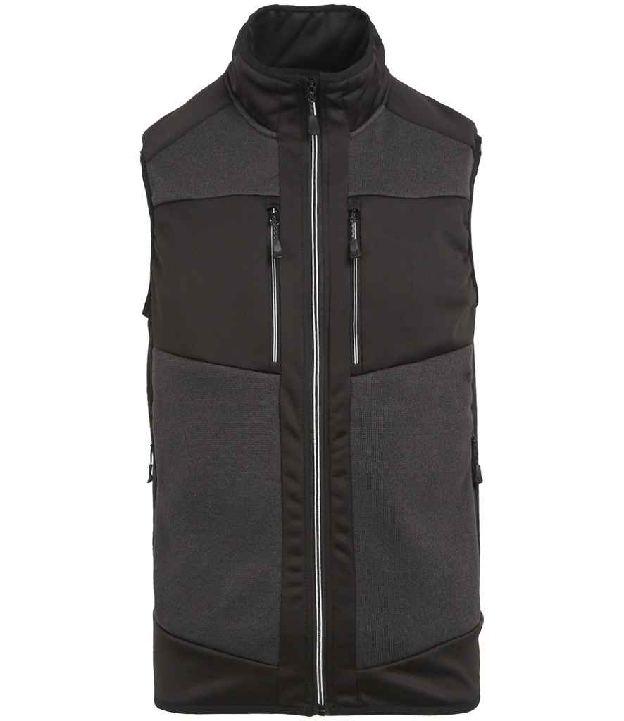 Regatta E-Volve Unisex Knit Effect Stretch Bodywarmer RG383 - Ash/Black