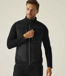 Regatta E-Volve Unisex Knit Effect Stretch Bodywarmer RG383 - RG383 Ash/Black Model