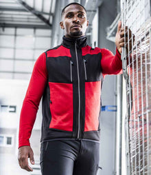 Regatta E-Volve Unisex Knit Effect Stretch Bodywarmer RG383 - RG383 Classic Red/Black Model