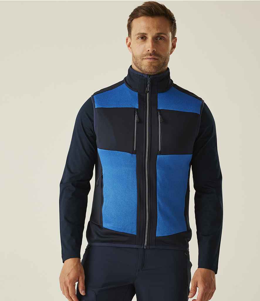 Regatta E-Volve Unisex Knit Effect Stretch Bodywarmer RG383 - RG383 Strong Blue/Navy Model