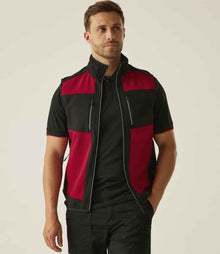 Regatta E-Volve Unisex Two Layer Soft Shell Bodywarmer RG385 - RG385 Classic Red/Black Model
