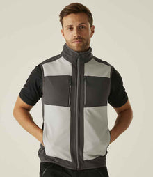 Regatta E-Volve Unisex Two Layer Soft Shell Bodywarmer RG385 - RG385 Mineral Grey/Ash Model