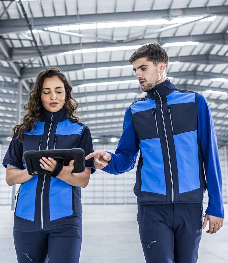 Regatta E-Volve Unisex Two Layer Soft Shell Bodywarmer RG385 - RG385 Strong Blue/Navy Model