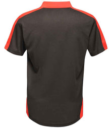 Regatta Contrast Quick Wicking Piqué Polo Shirt RG424 - RG424 Black/Classic Red Back