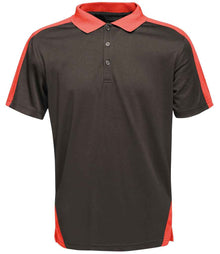 Regatta Contrast Quick Wicking Piqué Polo Shirt RG424 - Black/Classic Red