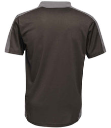 Regatta Contrast Quick Wicking Piqué Polo Shirt RG424 - RG424 Black/Seal Grey Back