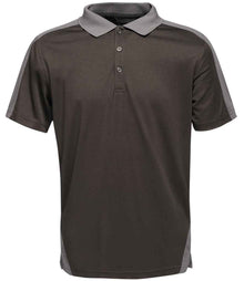 Regatta Contrast Quick Wicking Piqué Polo Shirt RG424 - Black/Seal Grey