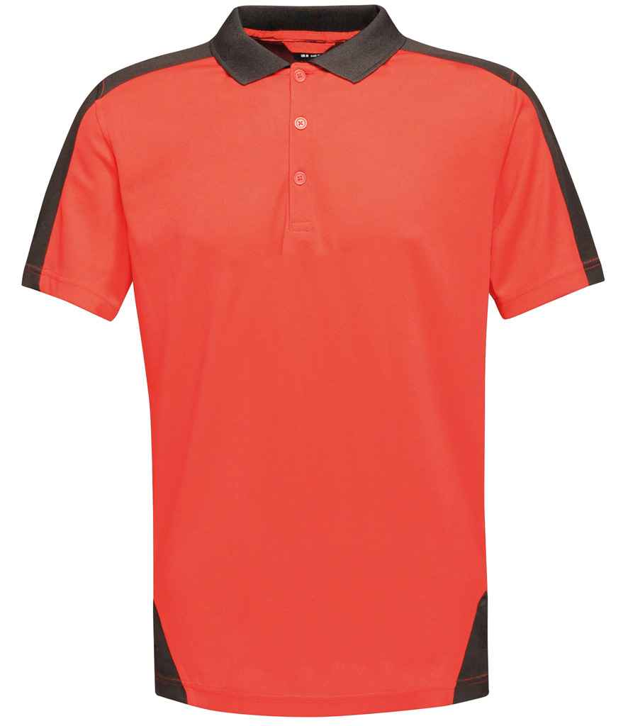 Regatta Contrast Quick Wicking Piqué Polo Shirt RG424 - Classic Red/Black