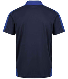 Regatta Contrast Quick Wicking Piqué Polo Shirt RG424 - RG424 Navy/New Royal Blue Back