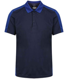 Regatta Contrast Quick Wicking Piqué Polo Shirt RG424 - Navy/New Royal Blue