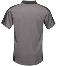 Regatta Contrast Quick Wicking Piqué Polo Shirt RG424 - RG424 Seal Grey/Black Back