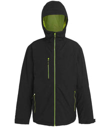Regatta Navigate Waterproof Insulated Jacket RG443 - Black/Lime Green