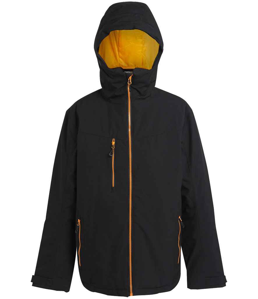 Regatta Navigate Waterproof Insulated Jacket RG443 - Black/Orange Pop