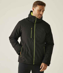 Regatta Navigate Waterproof Insulated Jacket RG443 - RG443 Black/Lime Green Model