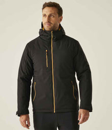Regatta Navigate Waterproof Insulated Jacket RG443 - RG443 Black/Orange Pop Model