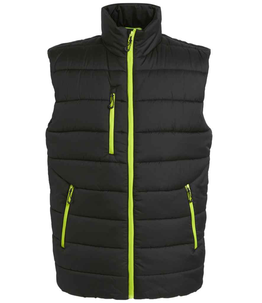 Regatta Navigate Thermal Bodywarmer RG445 - Black/Lime Green